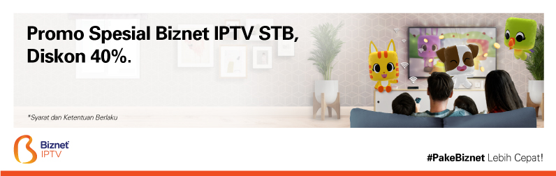 Promo Spesial Biznet IPTV Juli 2020